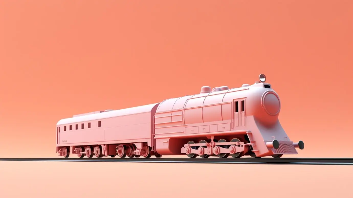 Ansicht eines 3D-Modells eines modernen Zuges